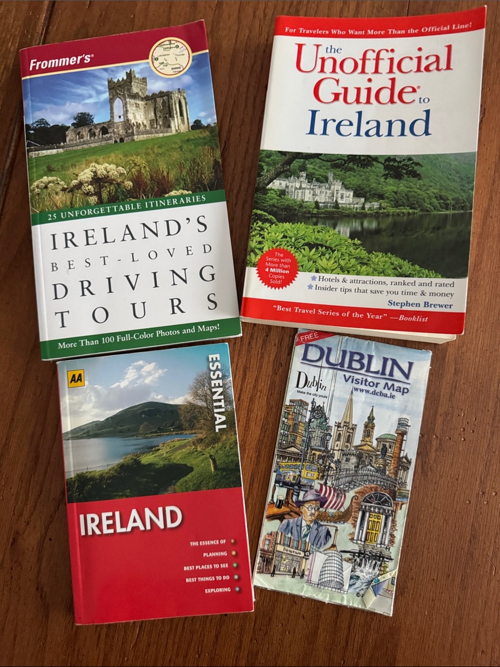 Ireland Travel Guide Book Lot - Green Red White Covers
